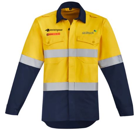 HRC 2 Open Front Shirt - Yellow-Navy
