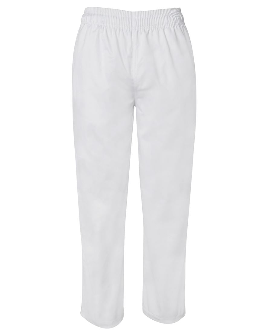 Mens Chef Pant Elasticated - WHITE