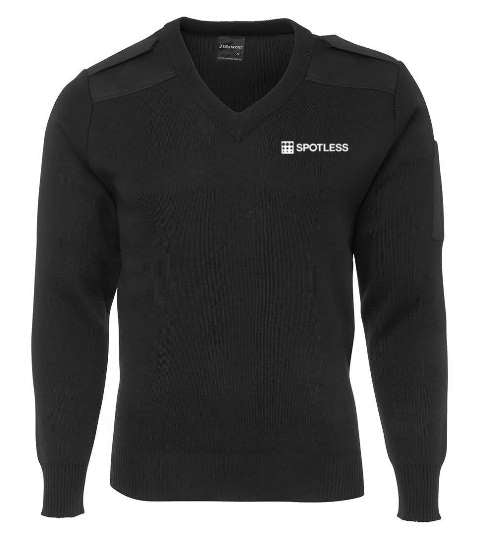 Epaulette Jumper Knitte - BLACK