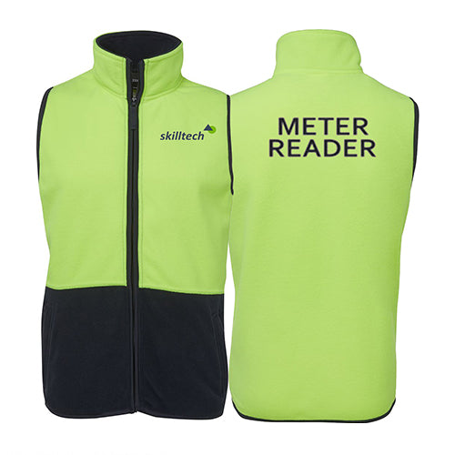 Hi Vis Polar Vest - Yellow-Navy