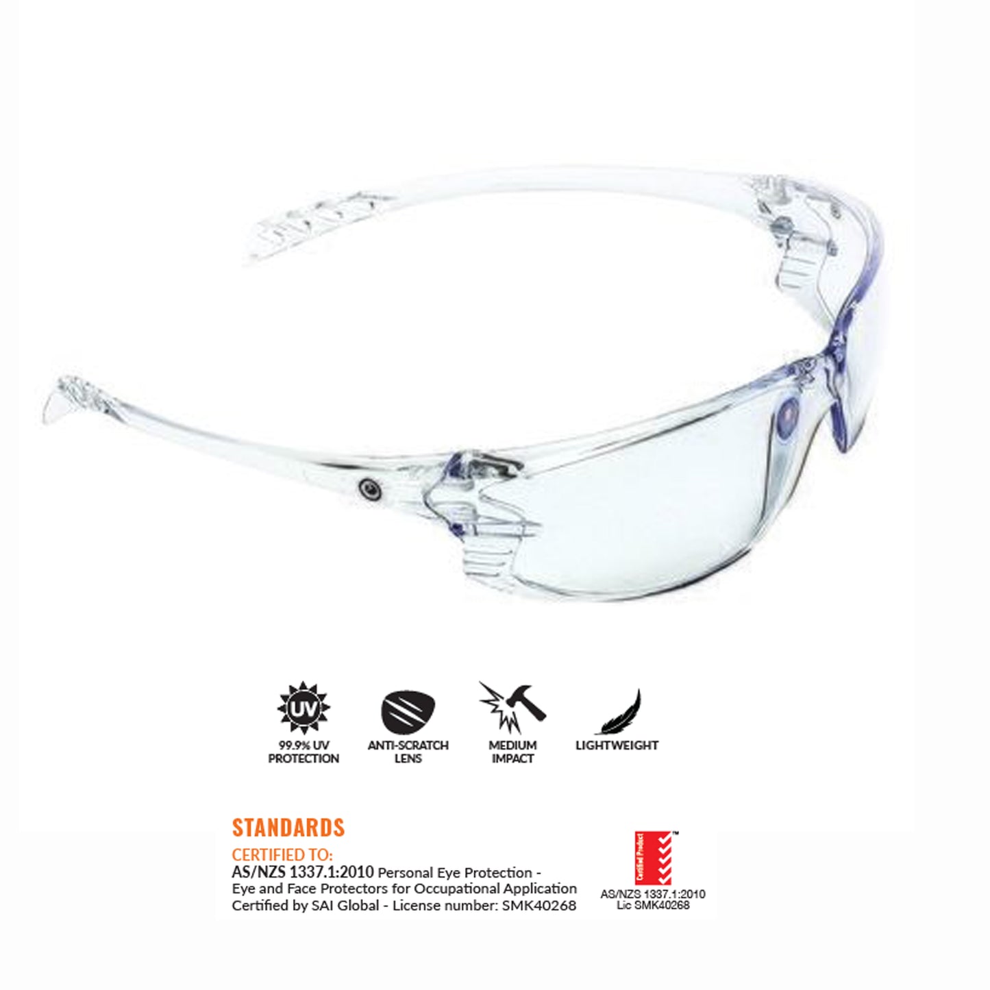 9900 Series Safety Glasses - CLEAR