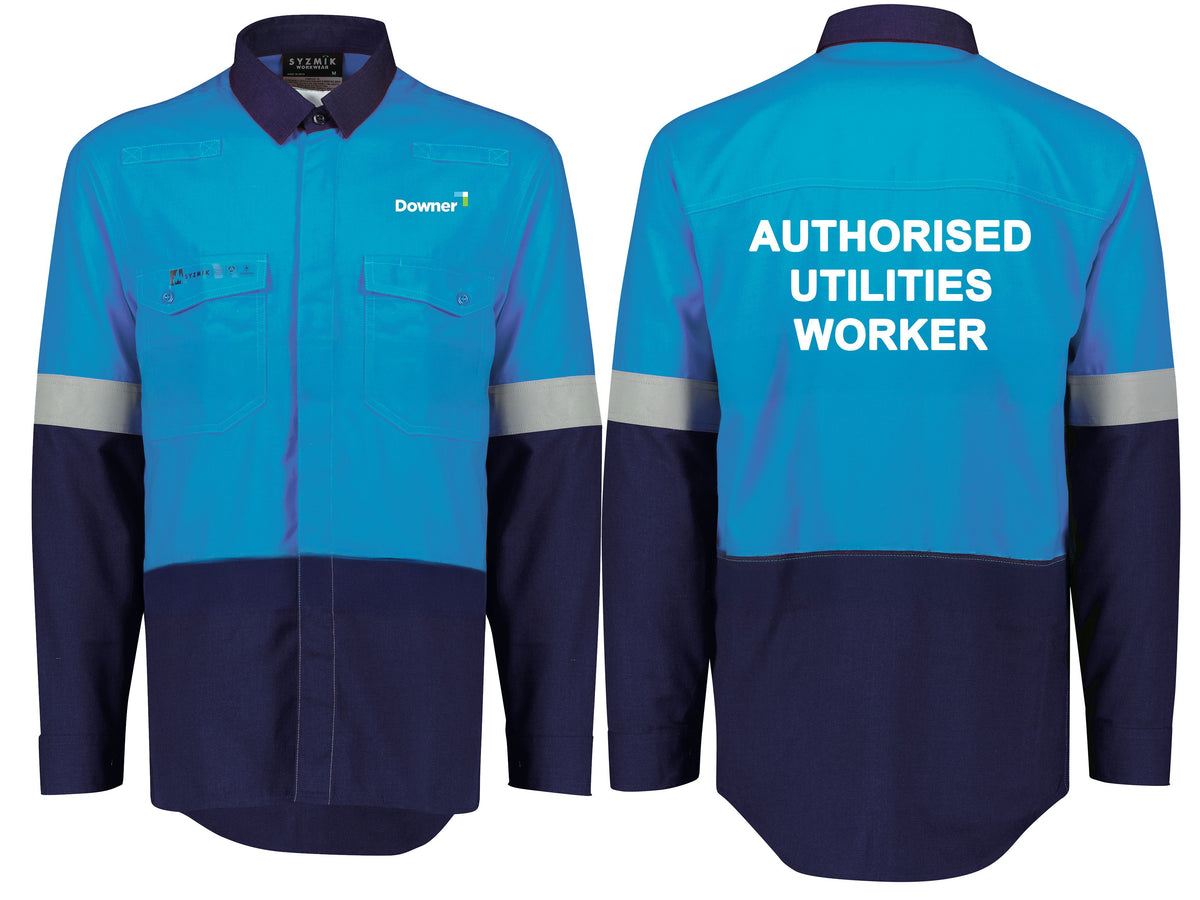 Rugged Cooling Taped Long Sleeve Shirt - Blue-Navy