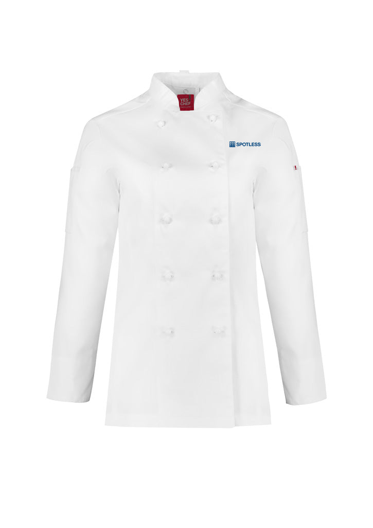 Ladies Chefs Jacket L-S - WHITE