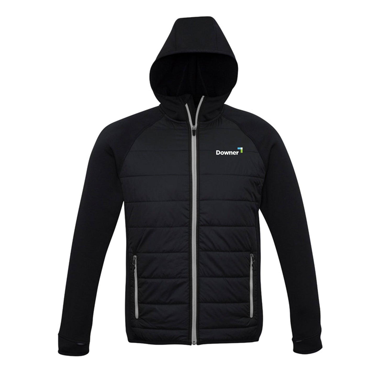 Mens STEALTH TECH HOODI - Black-Silver Grey