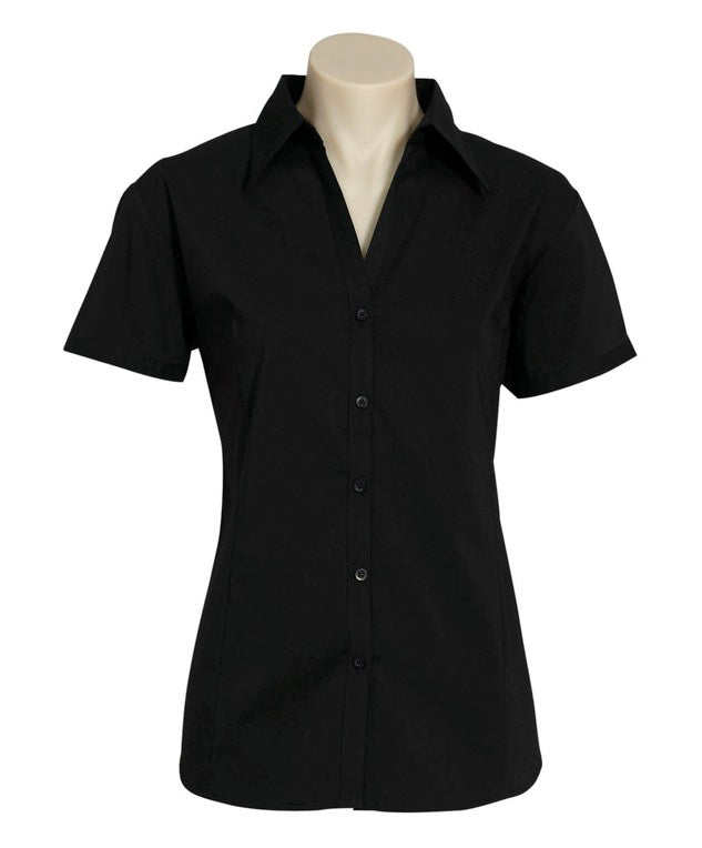 LADIES S-S METRO SHIRT - BLACK