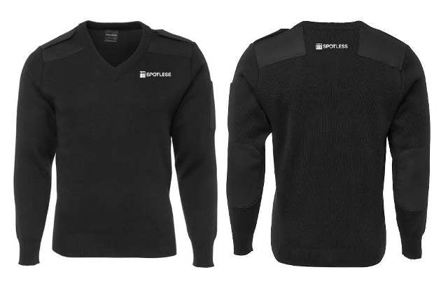 Epaulette Jumper Knitte - BLACK