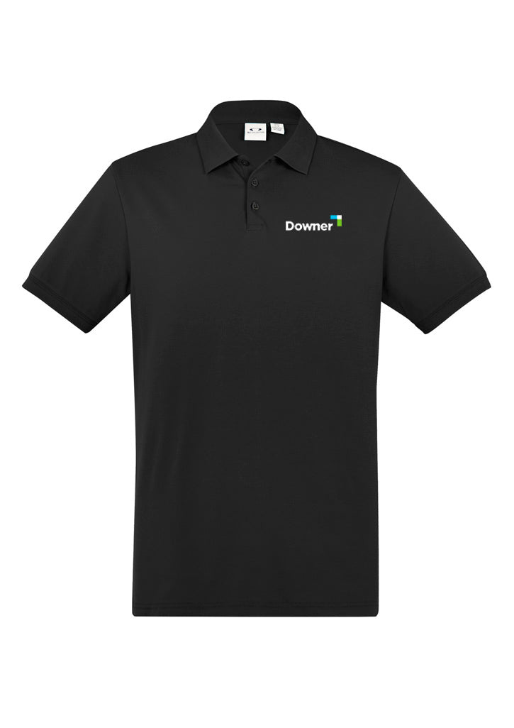 CITY M Cotton Pique S-S Polo - BLACK