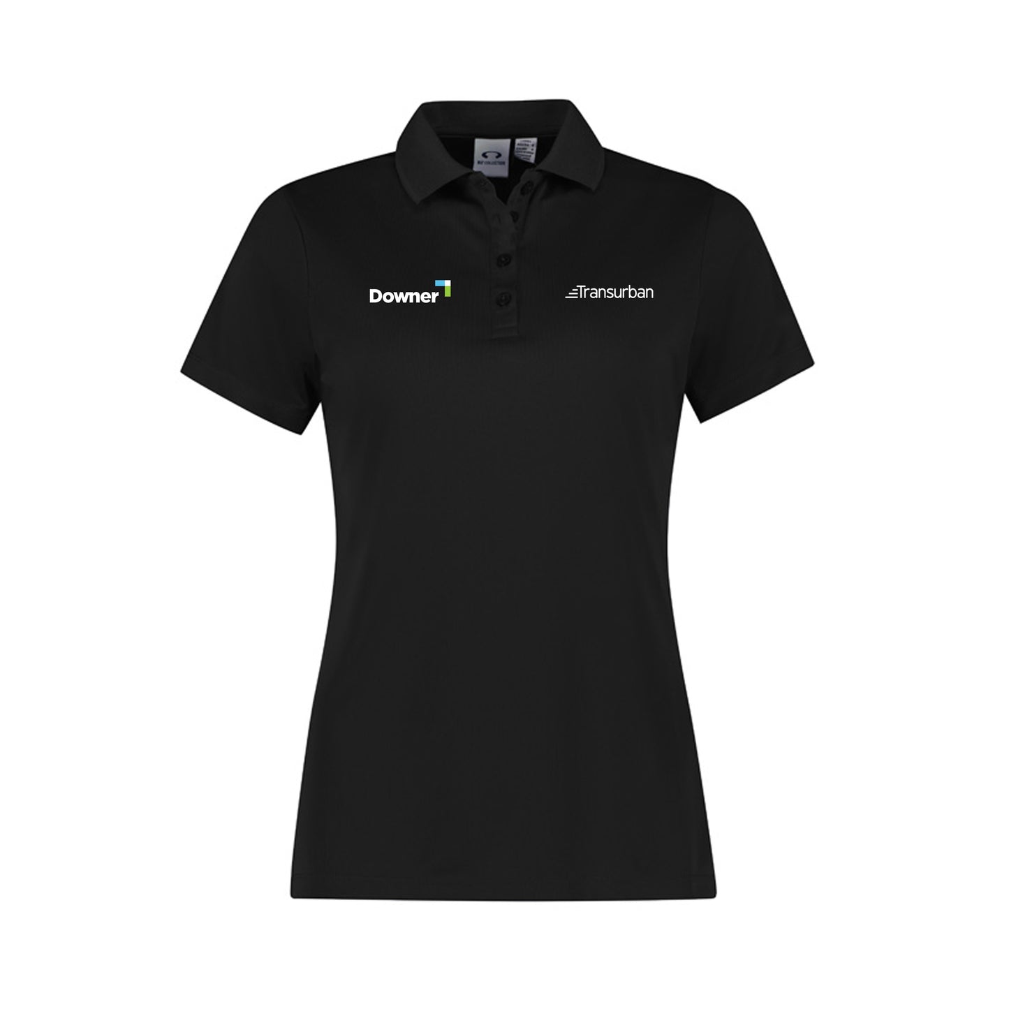 Womens Action Short Sleeve Polo - BLACK