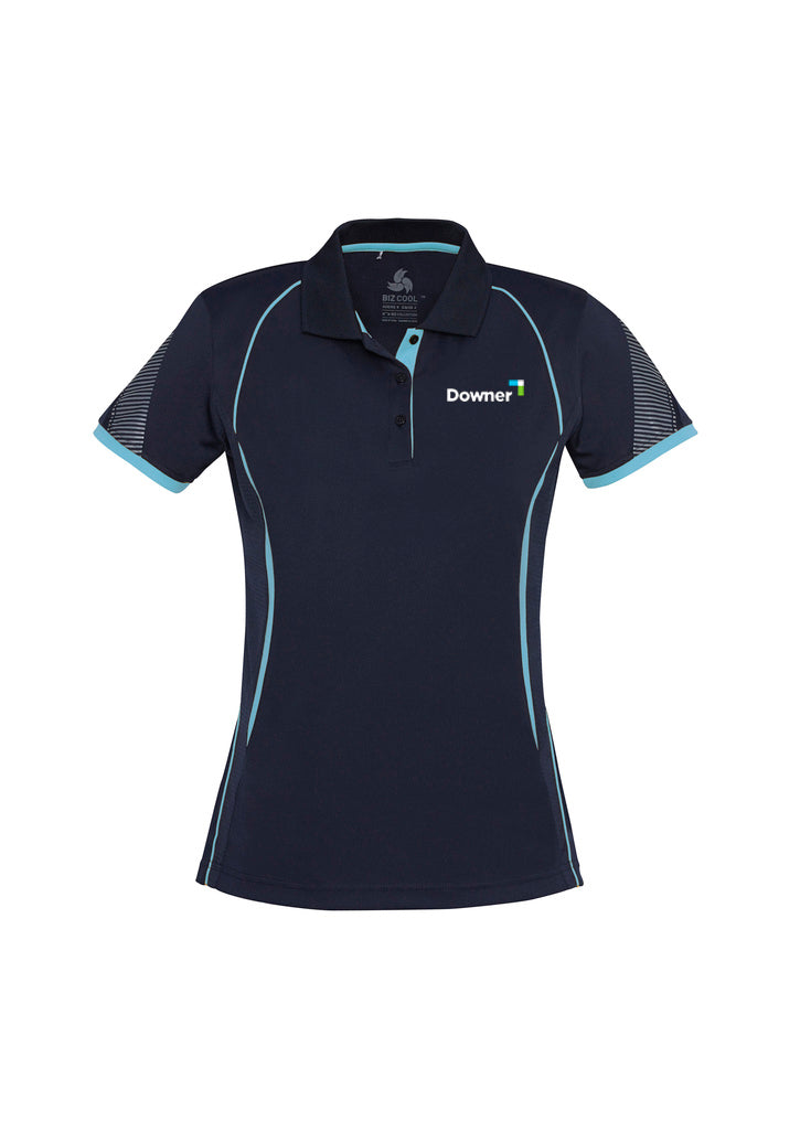 RAZOR LADIES POLO - NAVY/SKY