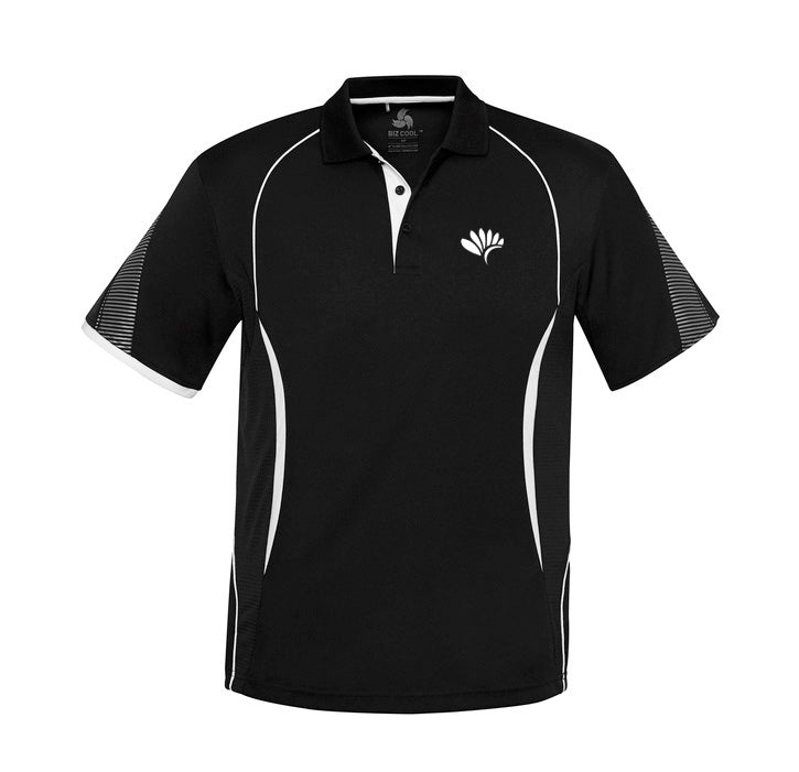 Razor Mens Polo - BLACK-WHITE