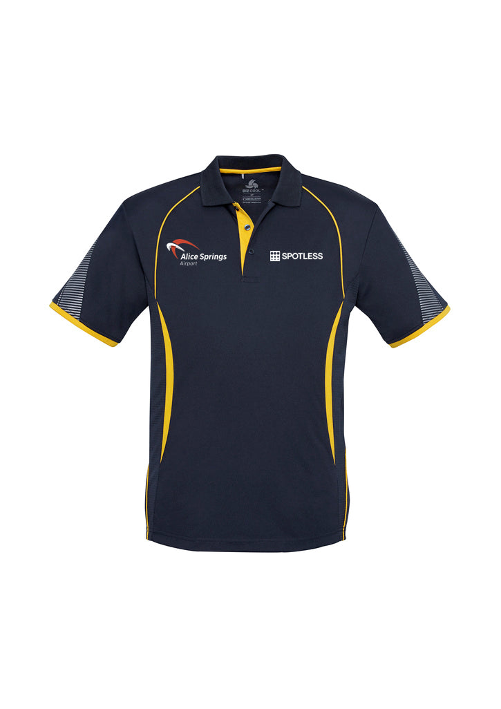 Razor Mens Polo - Navy-Gold