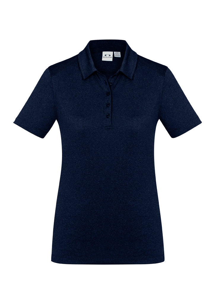 AERO Ladies Bizcool Marl Polo - NAVY