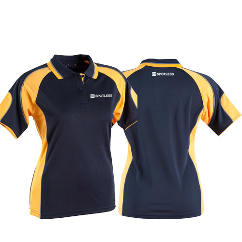 Alliance Ladies S-S Polo - Navy-Gold