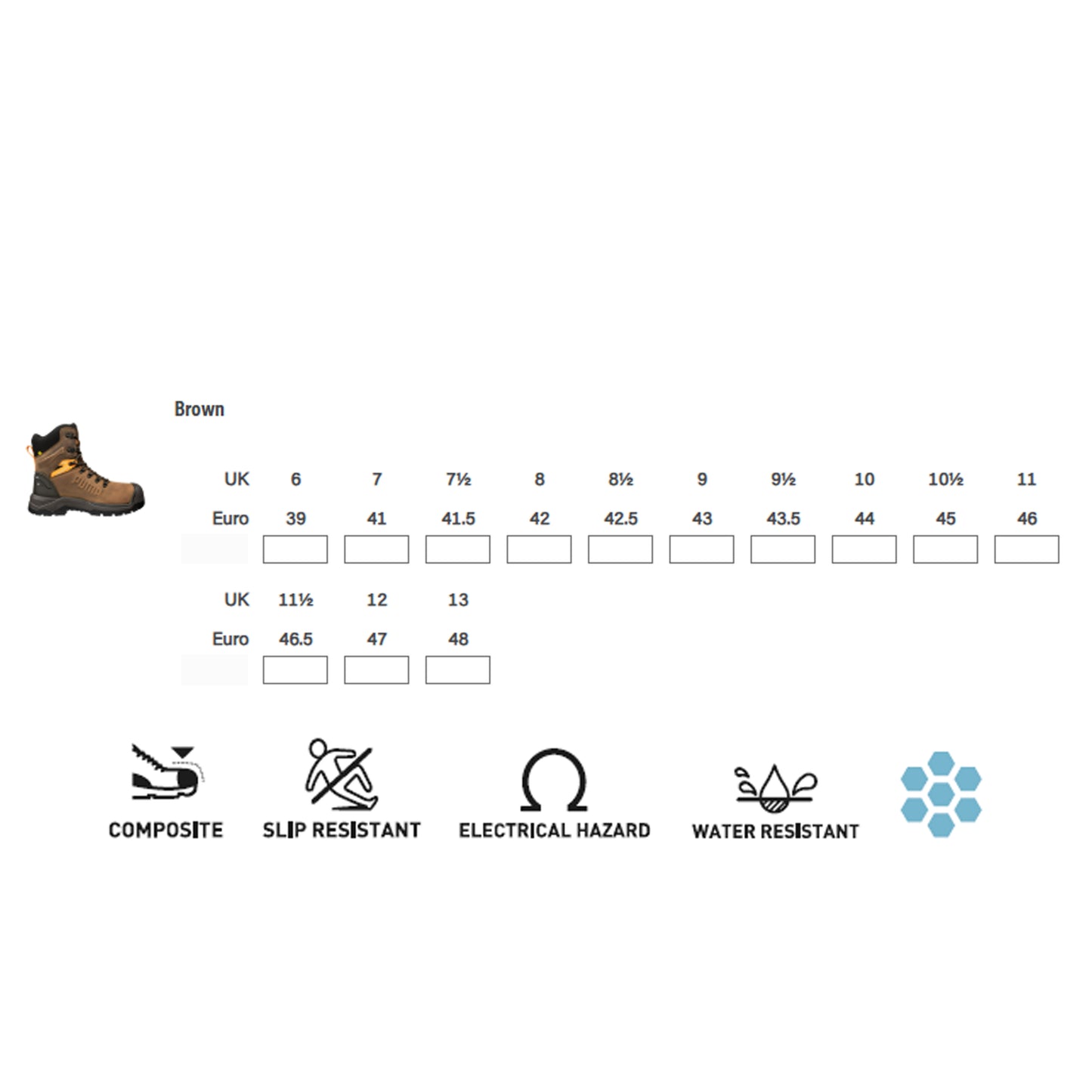Puma Iron HD 8" Boot - BROWN