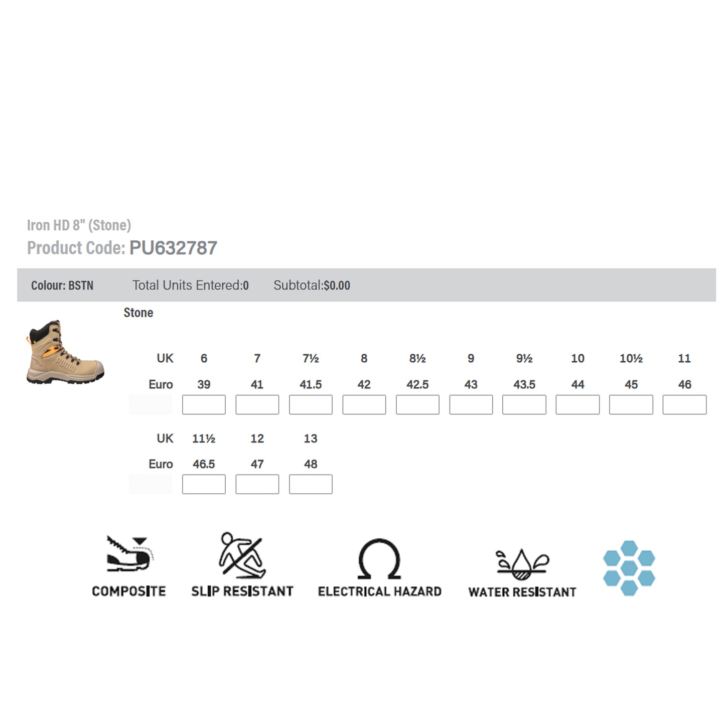 Puma Iron HD Mid Boot - BLACK