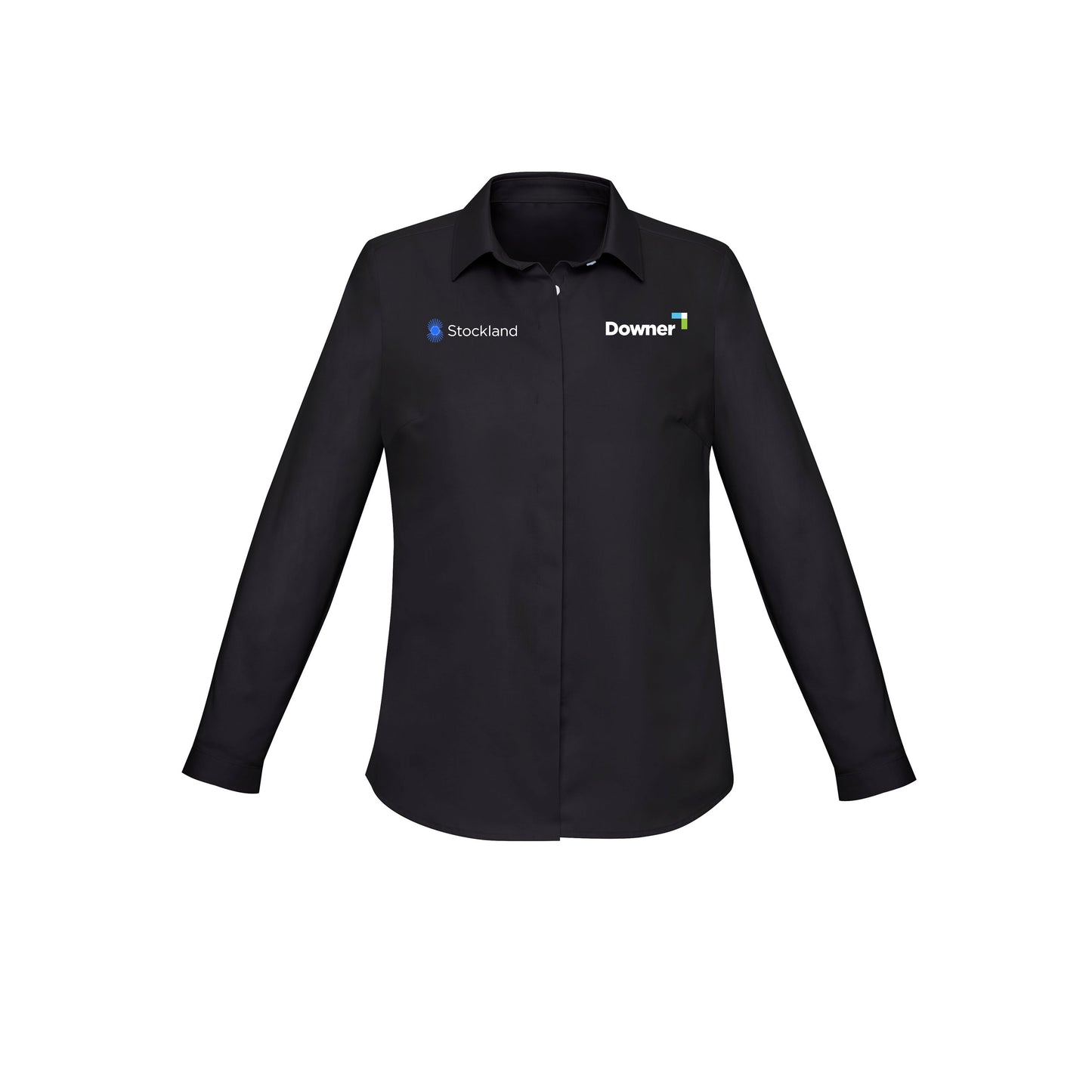Womens Charlie Long Sleeve Shirt - BLACK