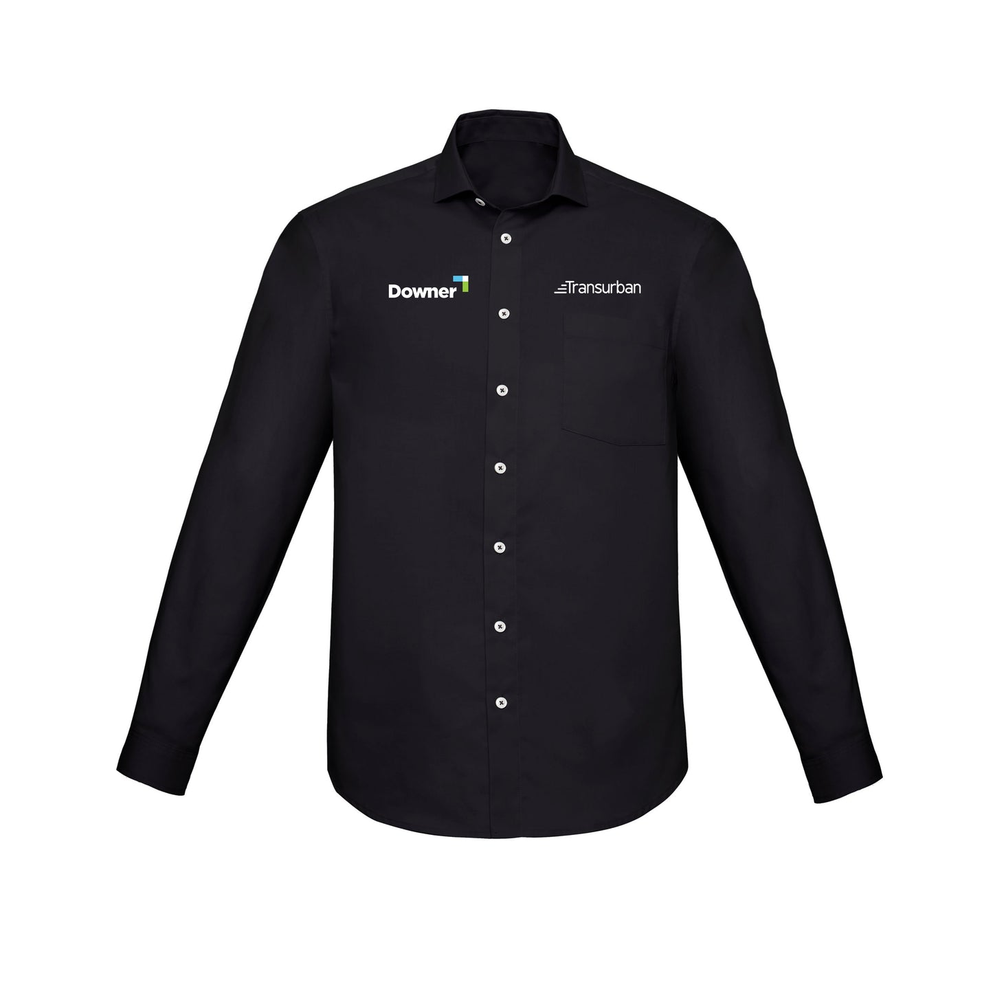 Mens Charlie Classic Fit Long Sleeve Shirt - BLACK