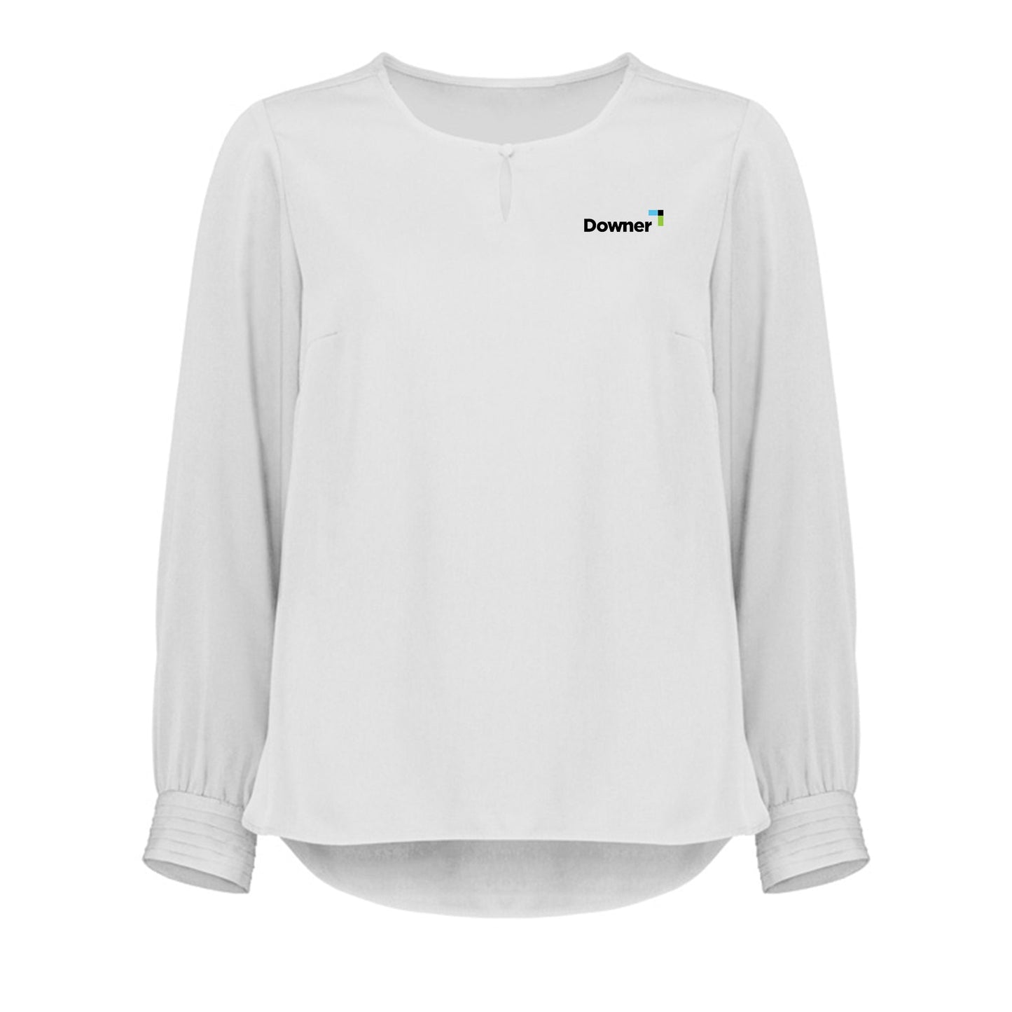 Womens Evelyn Long Sleeve Blouse - IVORY