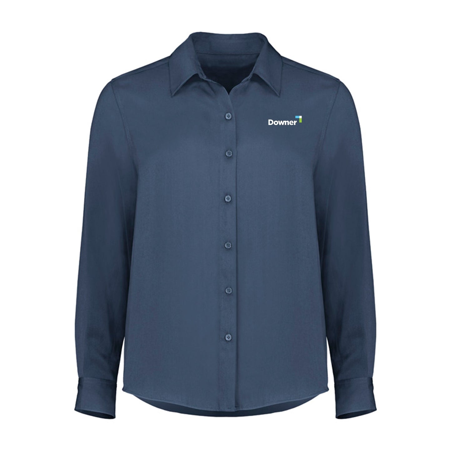 Womens Evelyn Long Sleeve Shirt - MINERAL BLUE