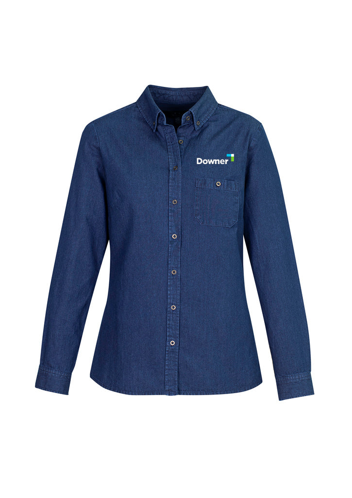 INDIE L Denim L-S Shirt - DARK BLUE
