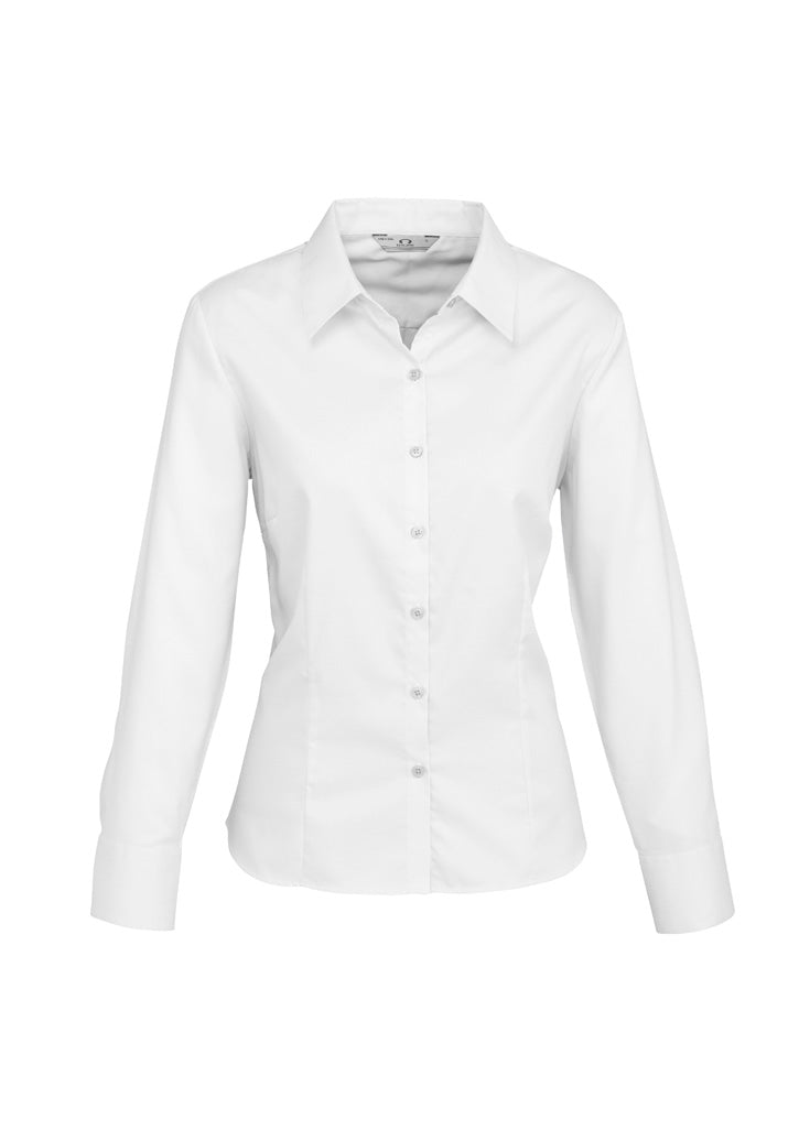 Womens Luxe Long Sleeve Shirt - WHITE