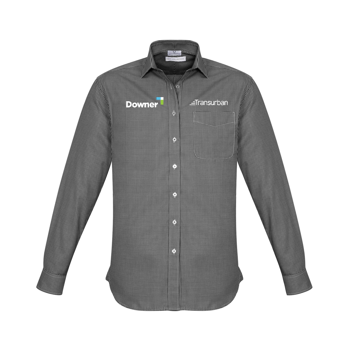 Mens Ellison Long Sleeve Shirt - BLACK