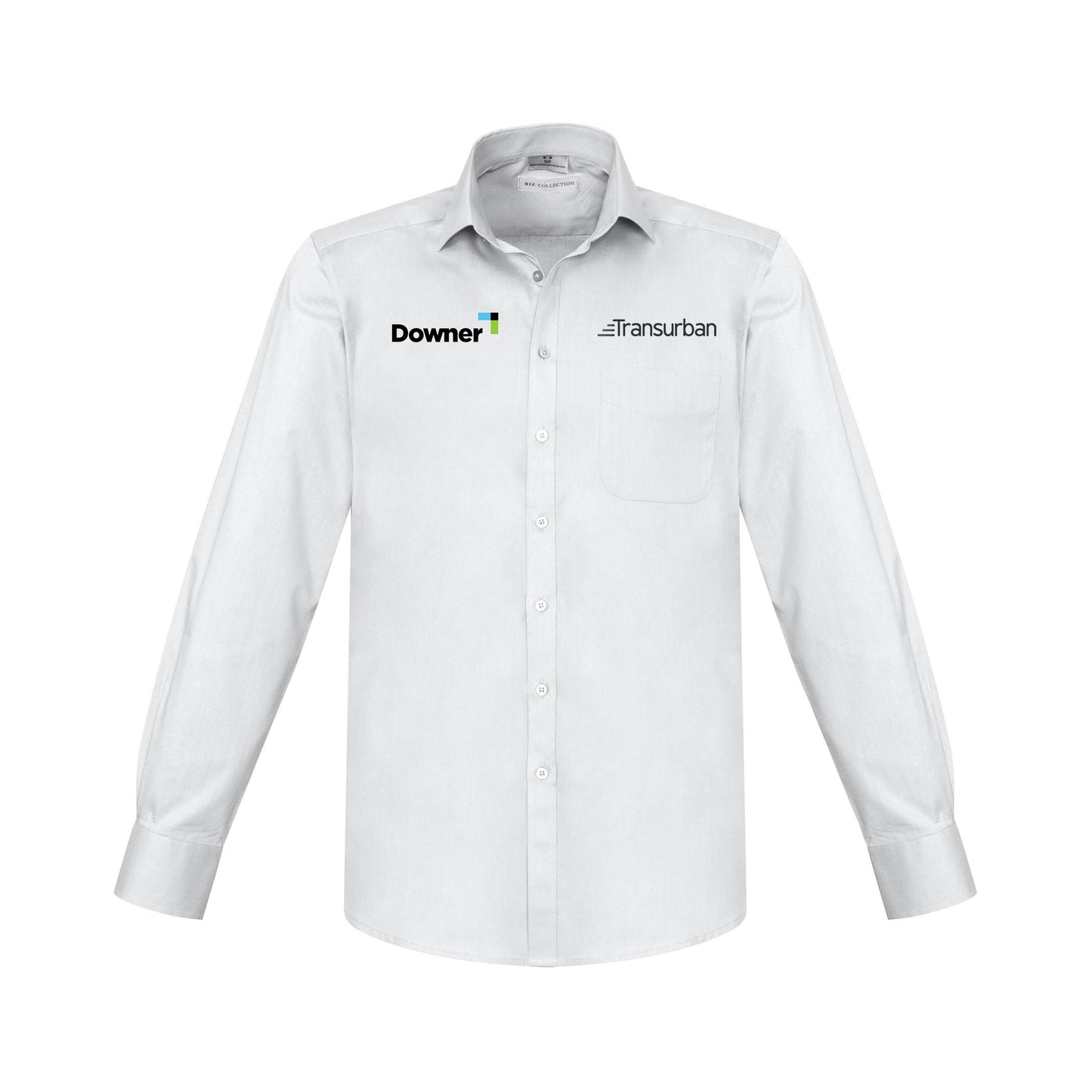 Mens Monaco Long Sleeve Shirt - WHITE