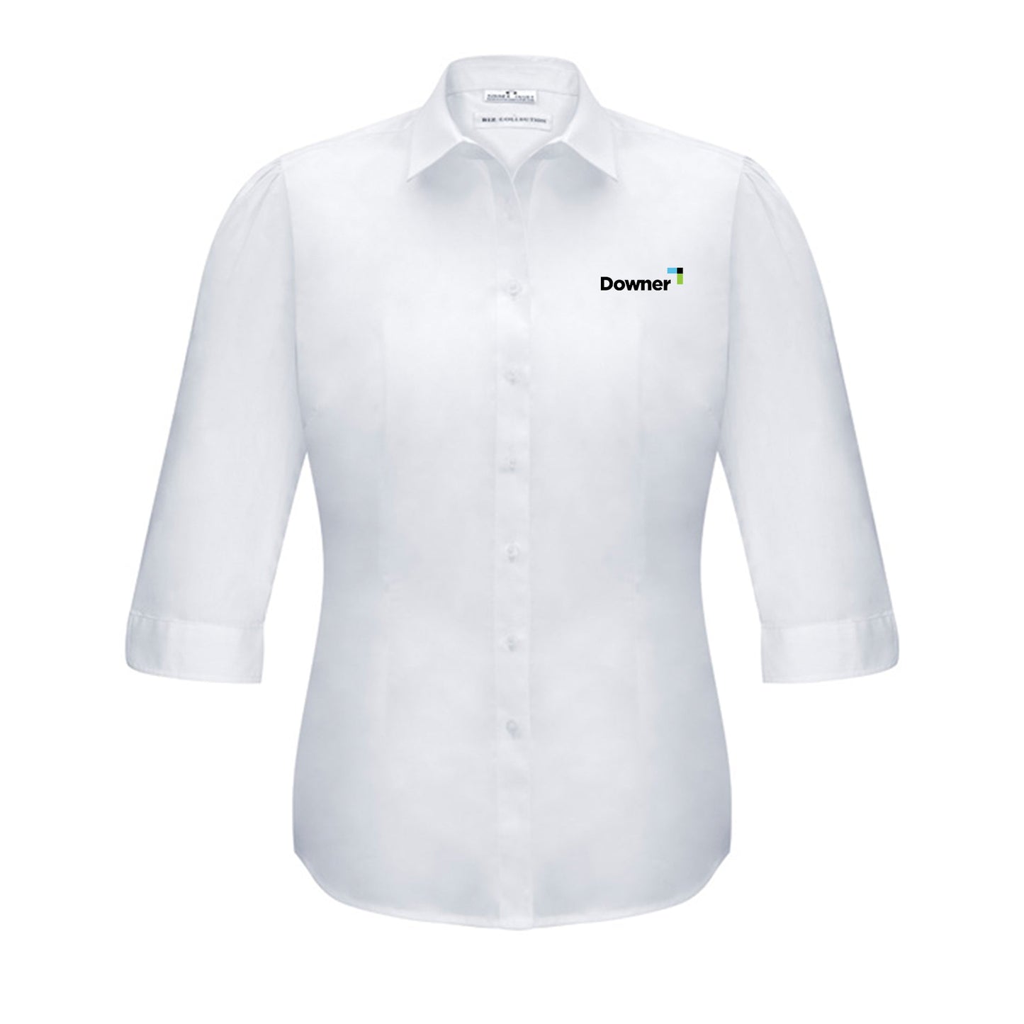Womens Euro 3/4 Sleeve Shirt - WHITE