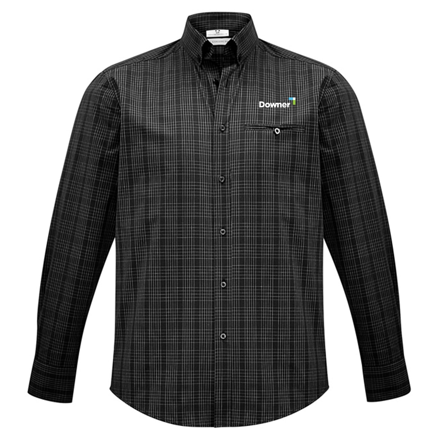 MENS HARPER LONG SLEEVE SHIRT - BLACK/SILVER