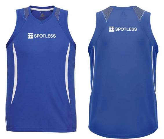Razor Mens Singlet - Royal-White