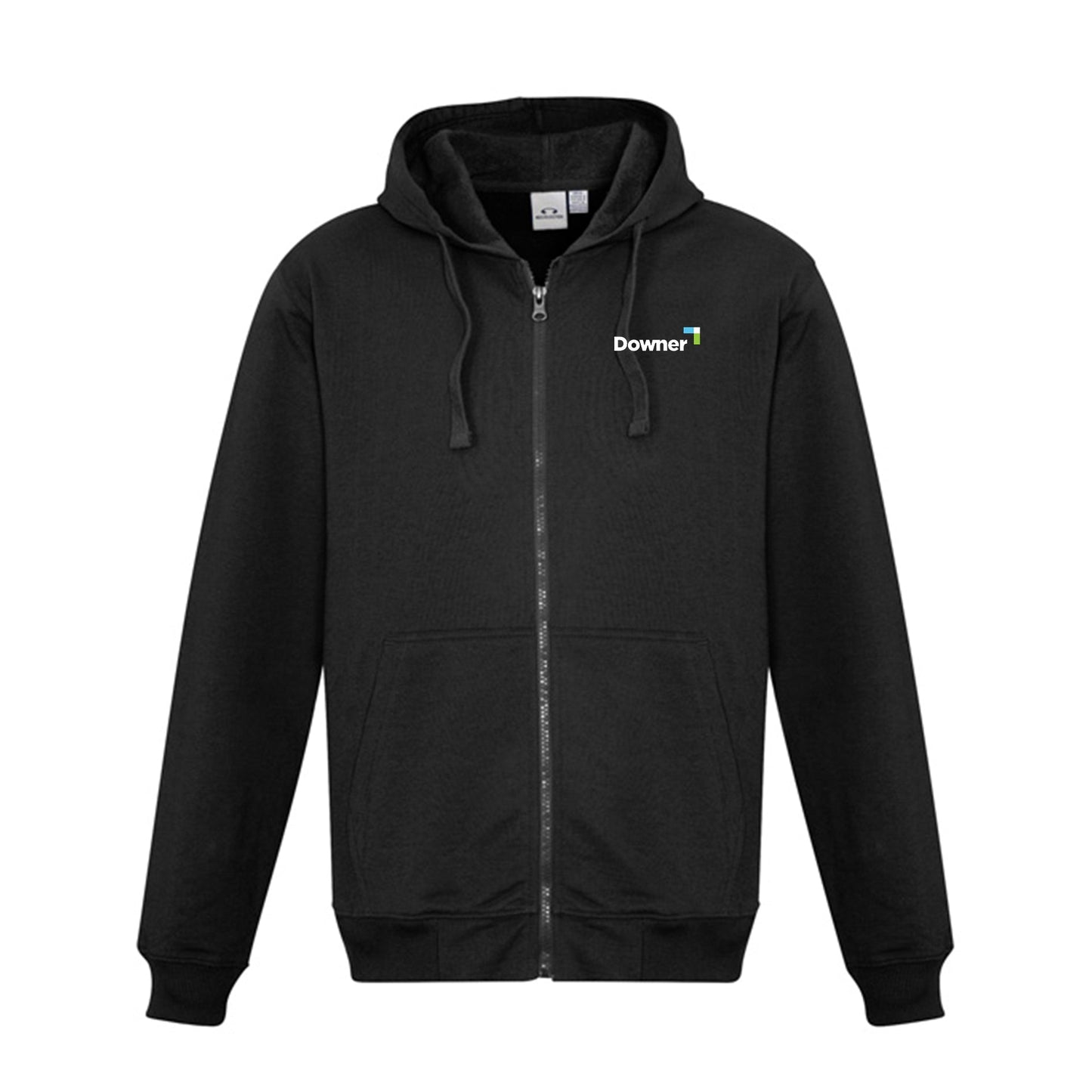 Men's Crew Zip Hoodie - BLACK