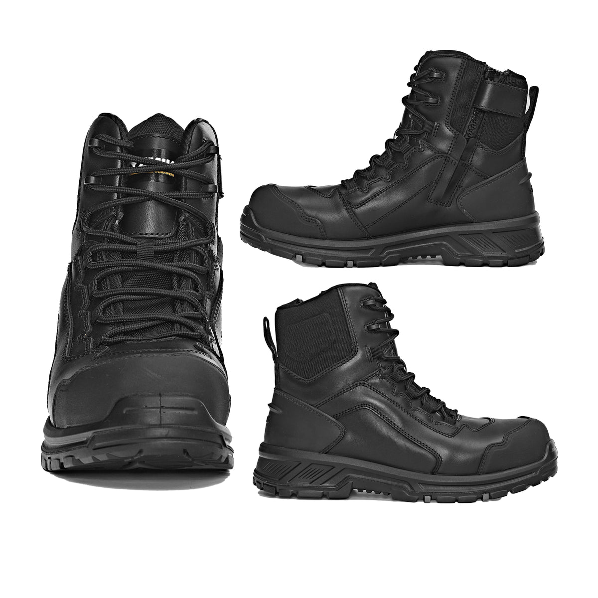 ZFL601 - UltraFort 6Z Side Zip Boot - BLACK SMOOTH