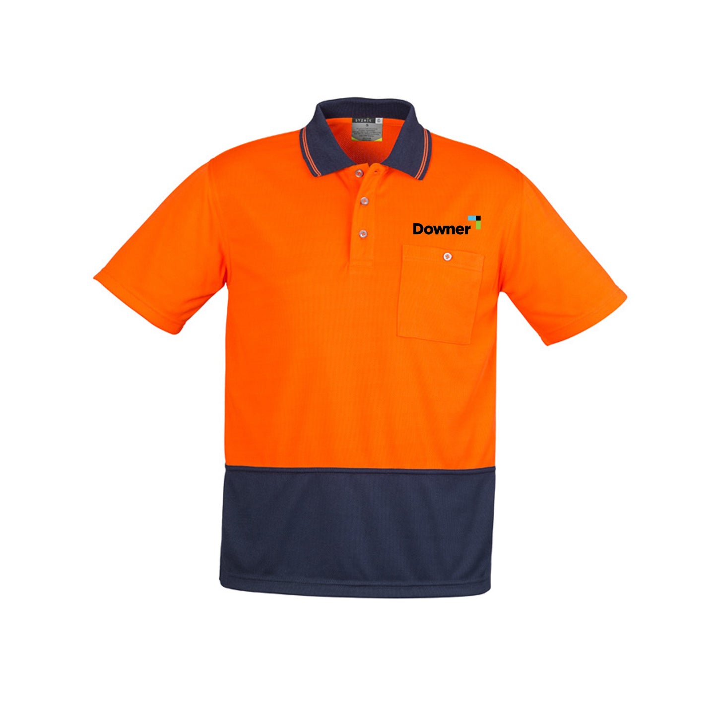 Basic Day Only S-S Polo - Orange-Navy