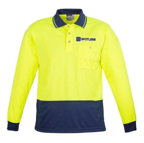 Basic Day Only L-S Polo - Yellow-Navy
