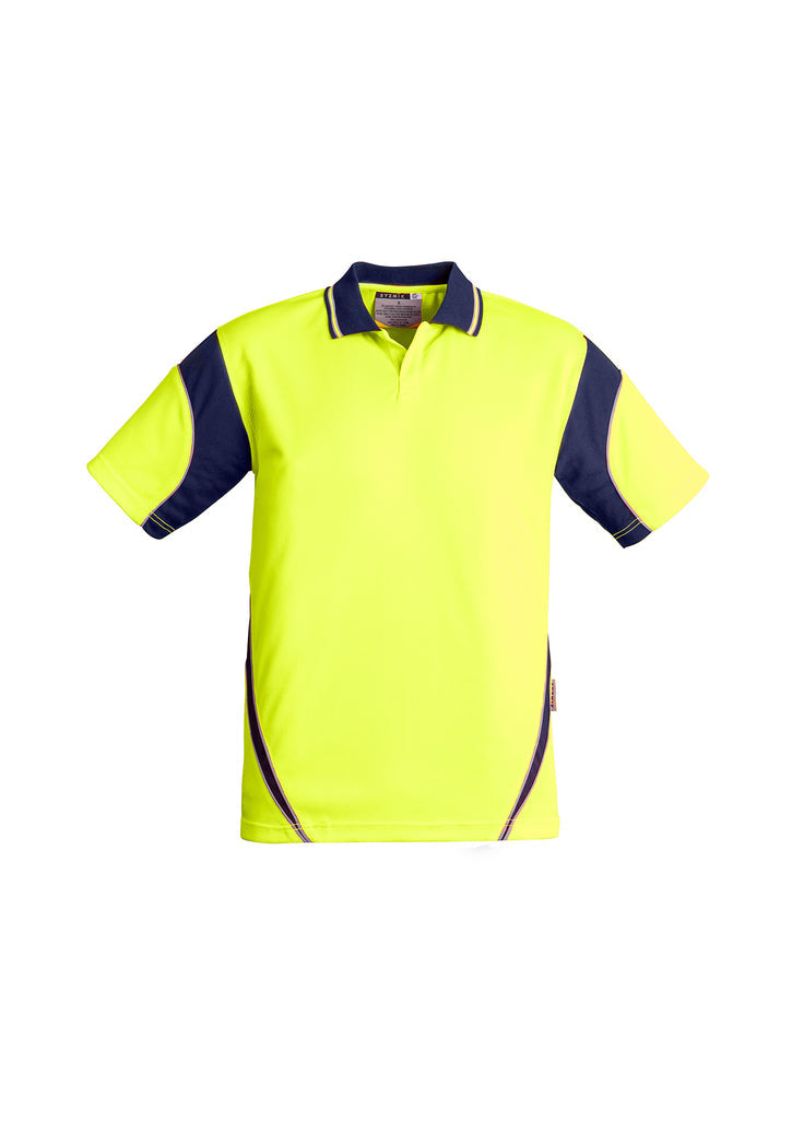 Aztec S-S Polo - Yellow-Navy