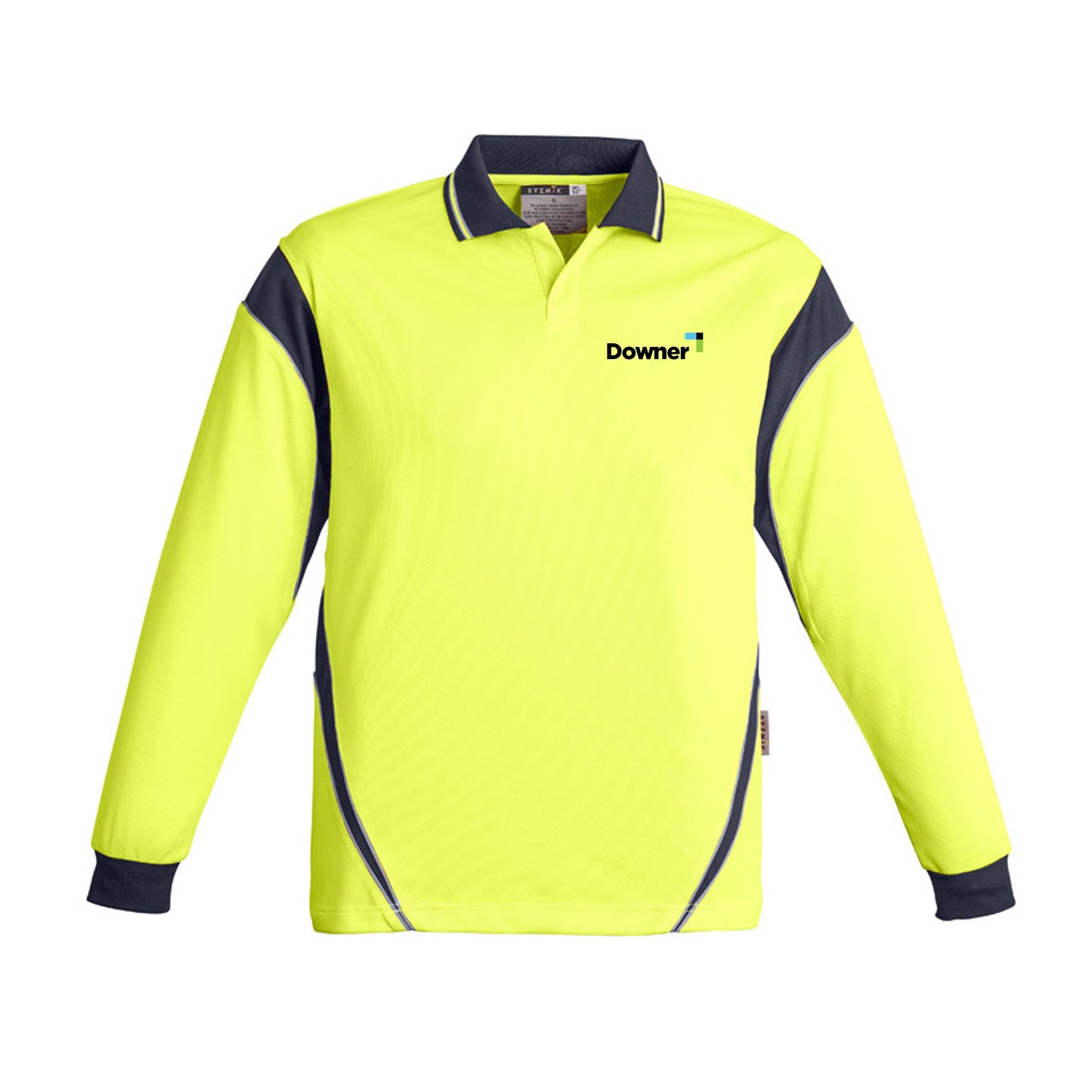 AZTEC L-S POLO - YELLOW-NAVY
