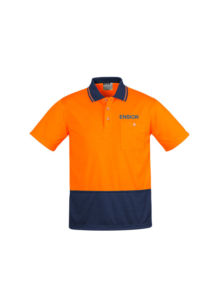 Cotton Back Polo - Orange-Navy