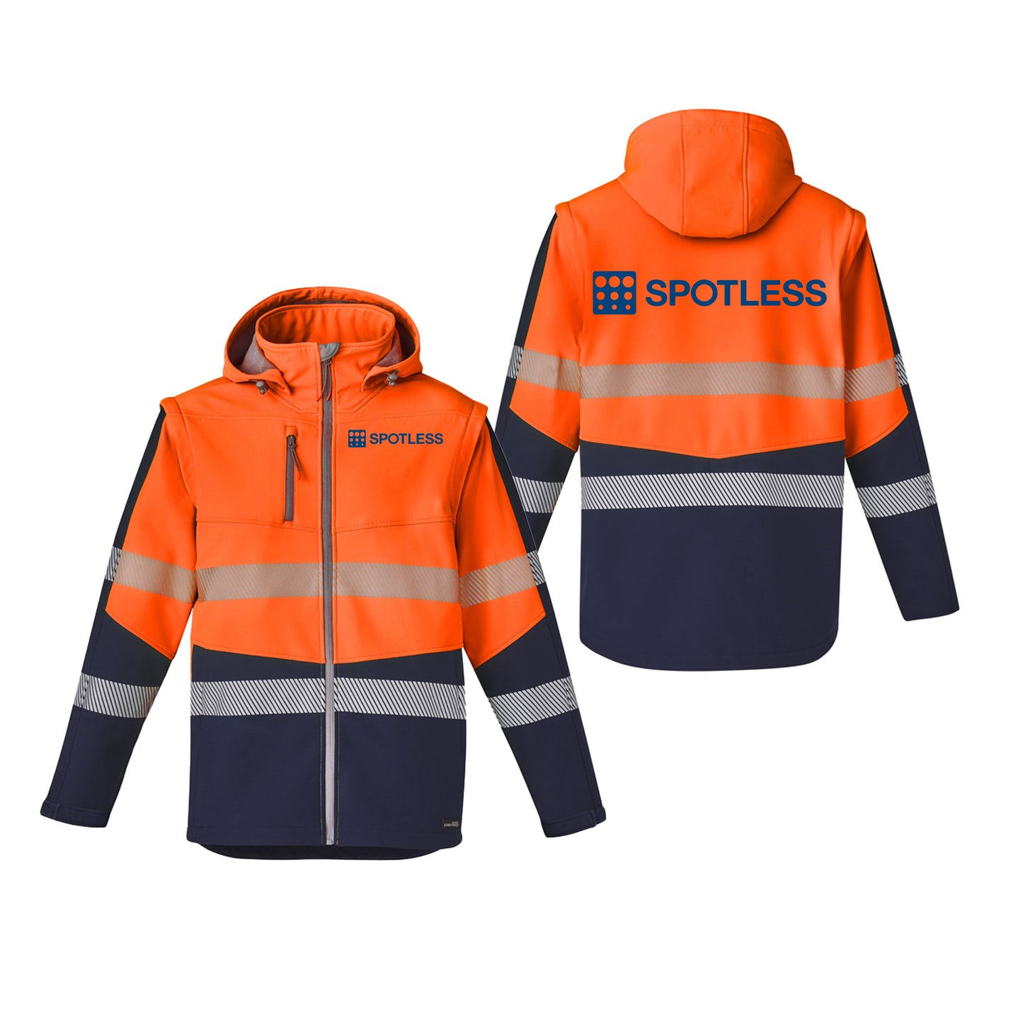 STREETWORX U 2in1 Str Soft Shell Jacket - Orange/Navy