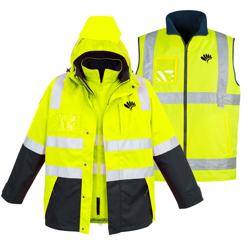 4 in 1 Jacket - Yellow-Navy