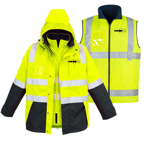 4 in 1 Jacket - Yellow-Navy