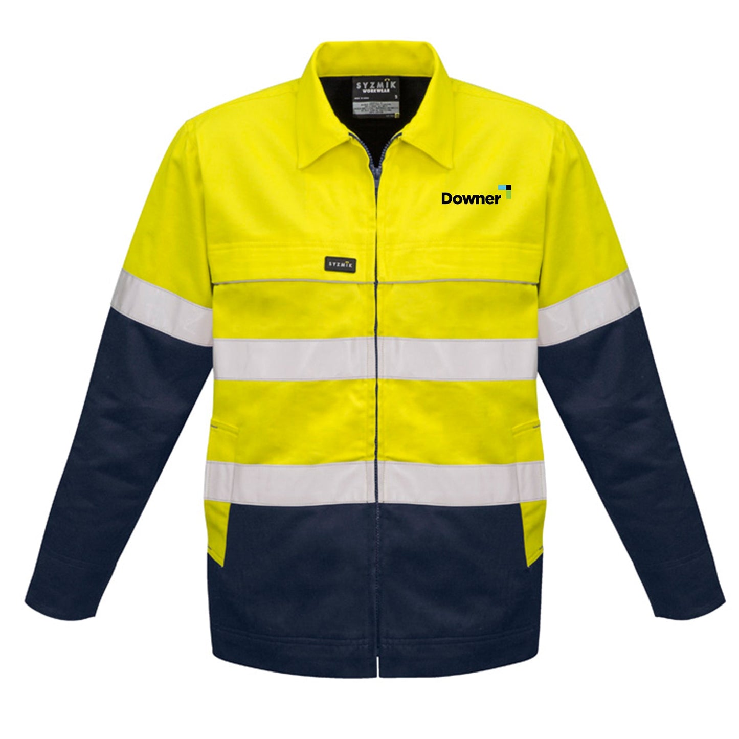 Cotton Drill Jacket Tap - Yellow/Navy