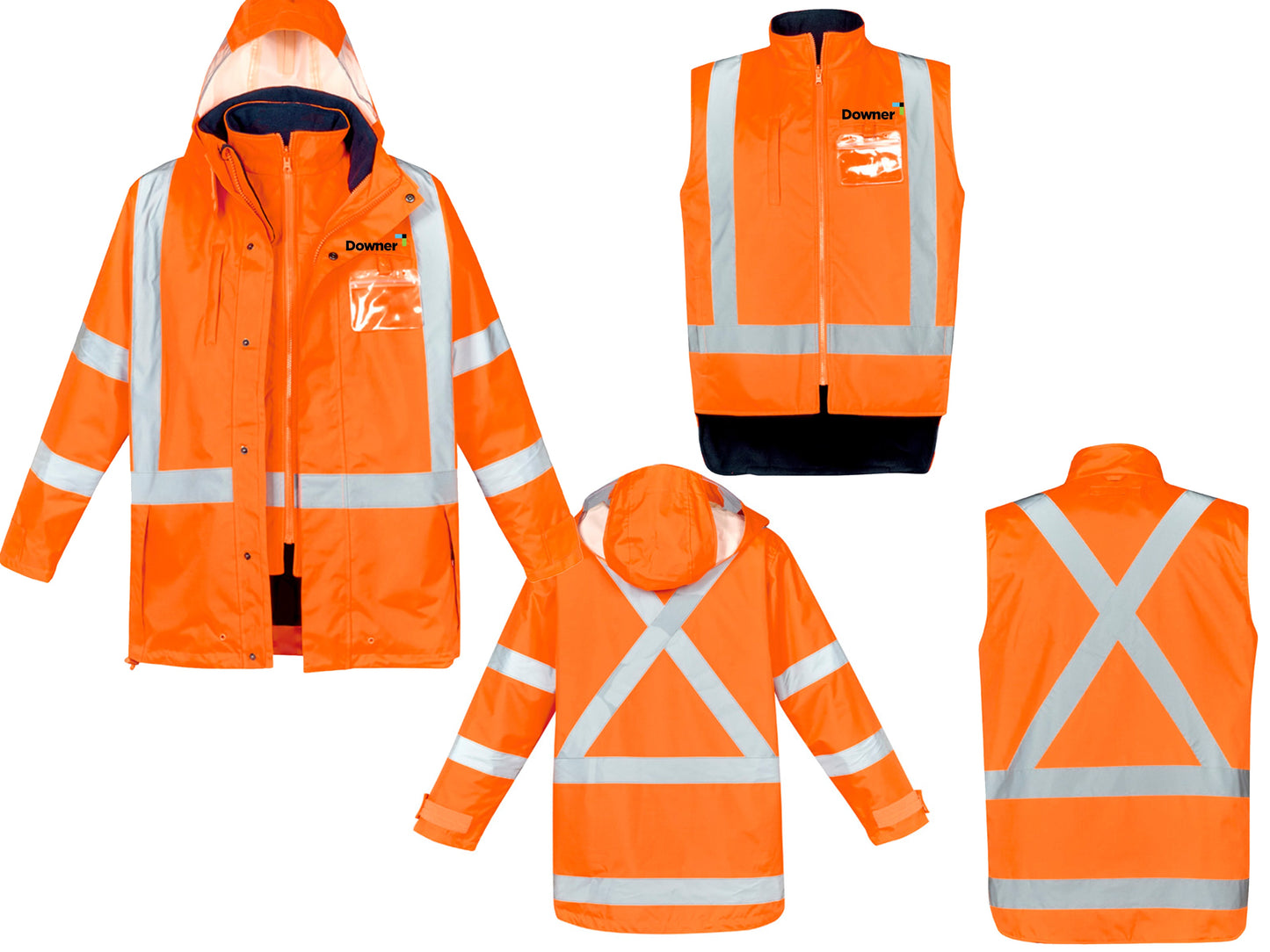 Essentials M TTMC X 4 in1 JKT - FLUORO ORANGE