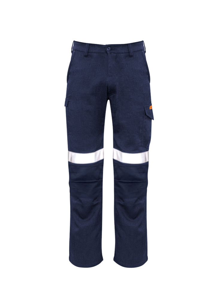 Mens Orange Flame Taped Cargo Pant (Stout) - NAVY