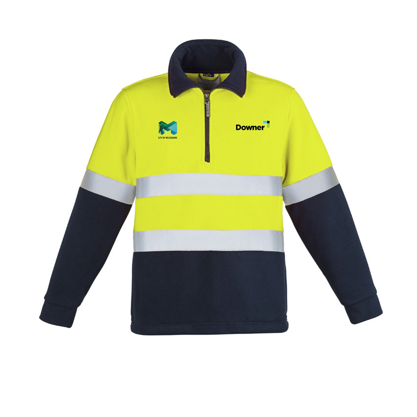 D-N Hooped Fleece - Yellow-Navy