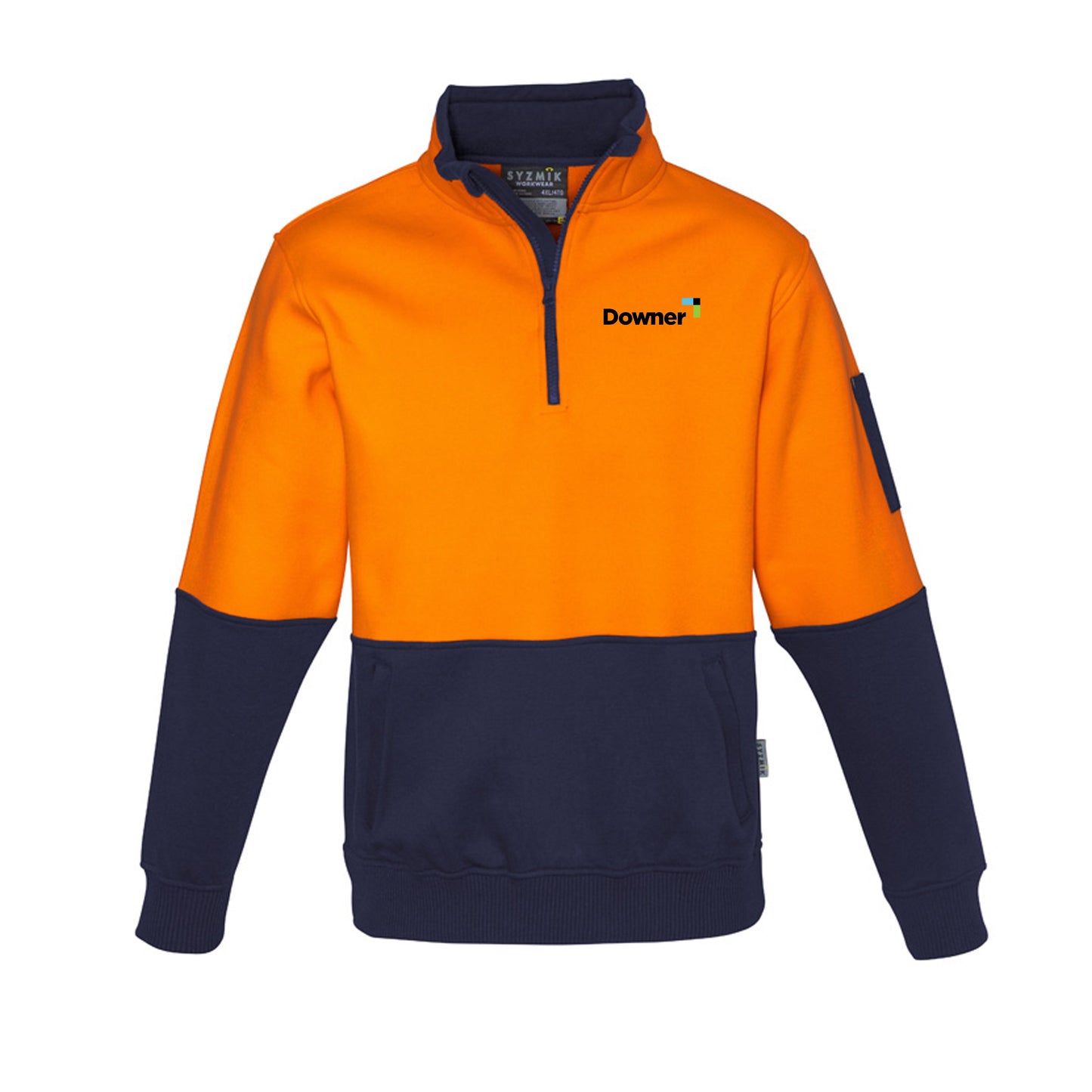 Half Zip Pullover D-O - Orange/Navy