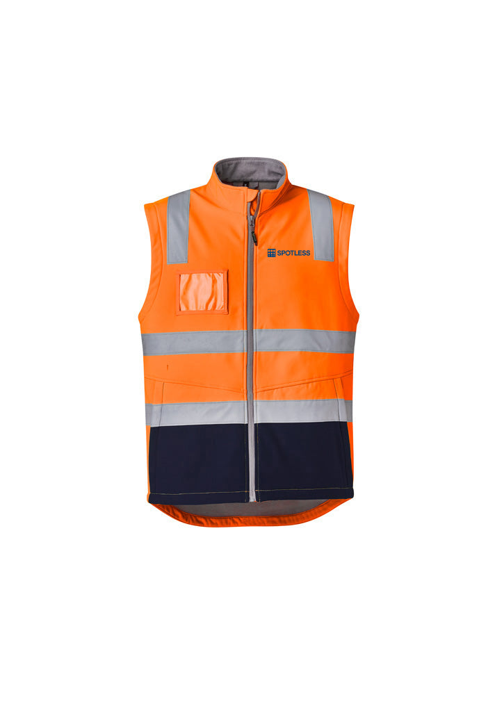 ESSENTIALS U Tpe Soft Shl Vest - Orange-Navy