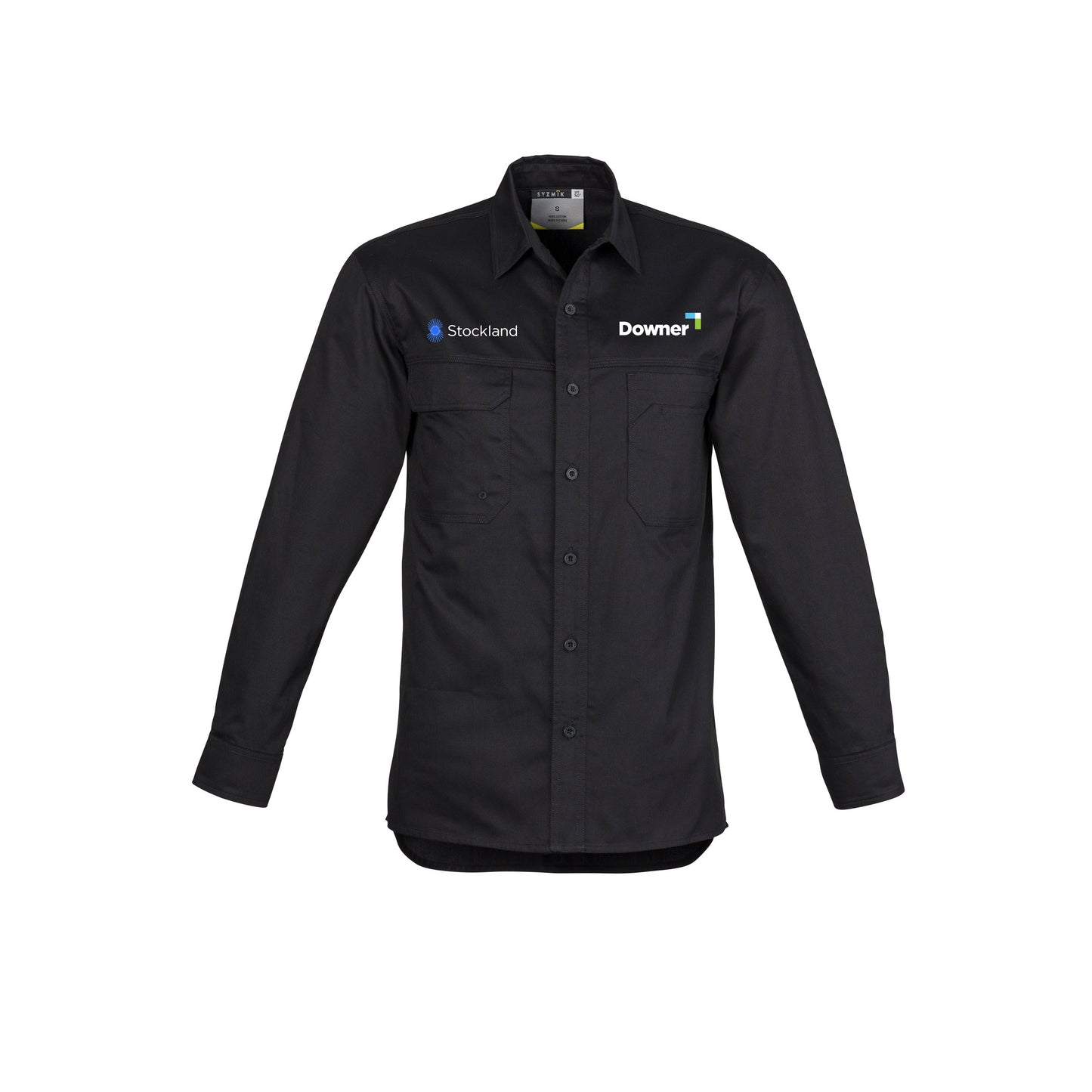 Mens Lightweight Tradie Long Sleeve Shirt - BLACK