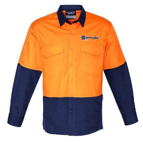Rugged Cooling Shirt Mens - Orange-Navy