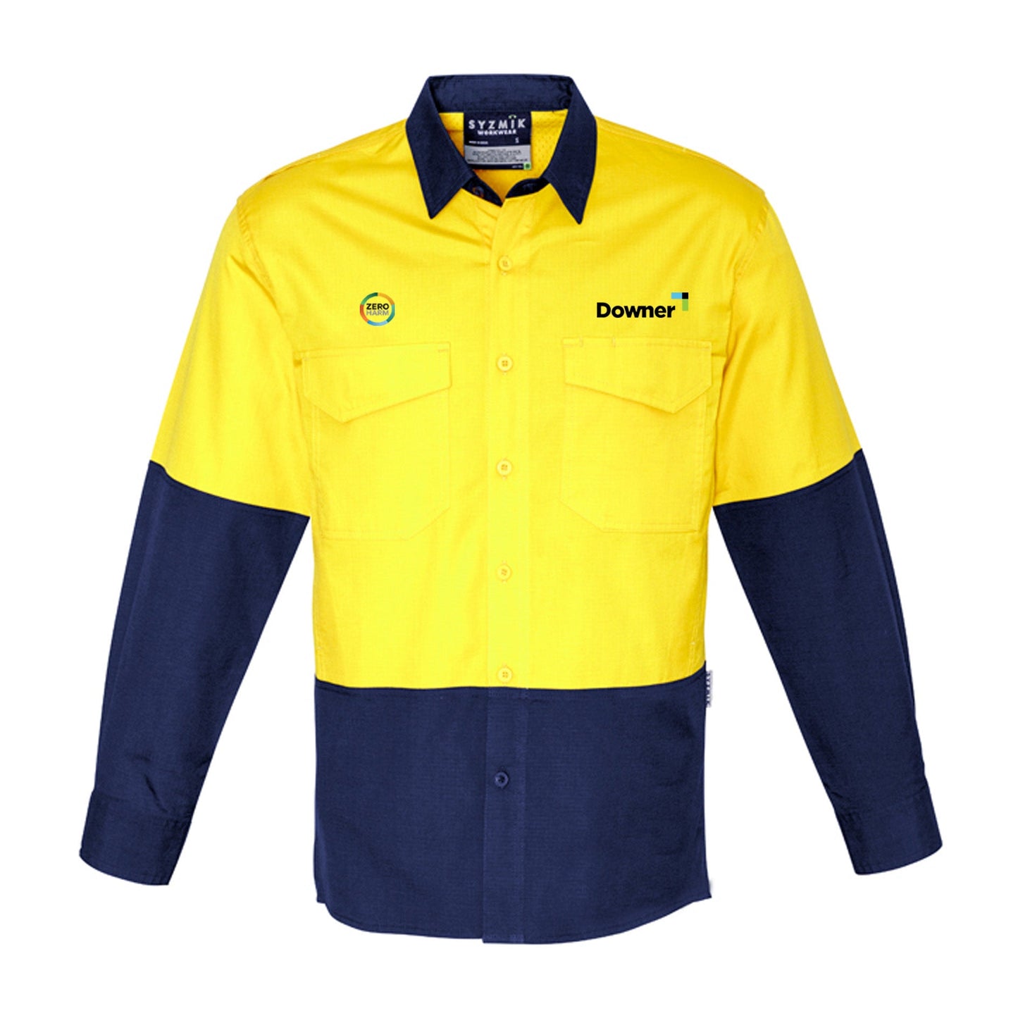 Rugged D-O Vented Shirt - Yellow-Navy