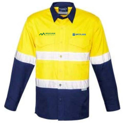 Rugged D-N Vented Shirt - Yellow-Navy